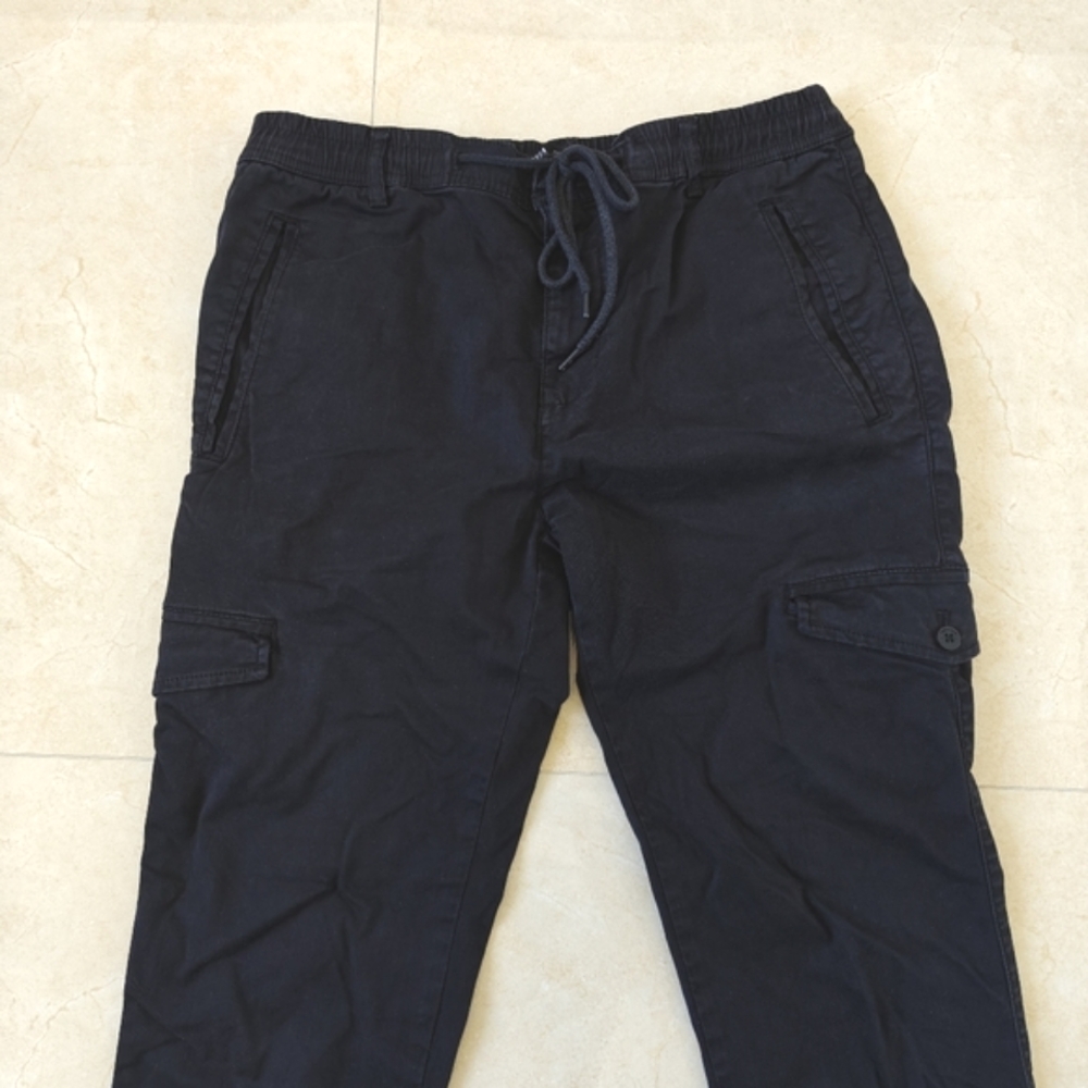 Black Slim Cargo Jogger Zara Pants